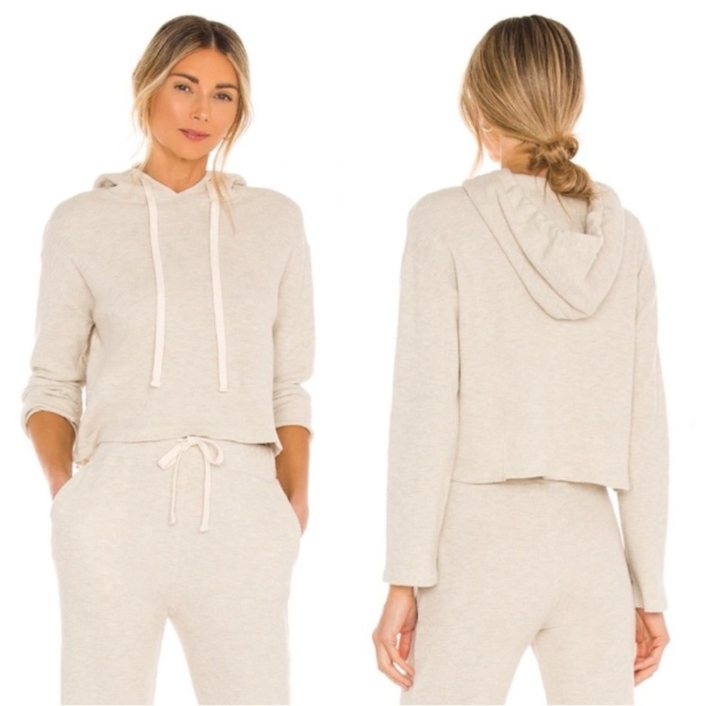 Monrow 2 piece XS Thermal Waffle Hoodie and Pants Set NWT